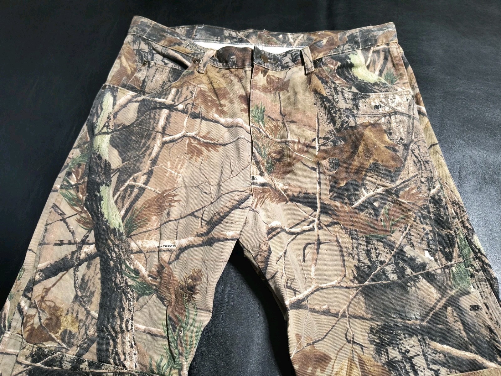 Wrangler Mens Camo Pants Real Tree Double Knee Hunting Fishing VTG 38×32