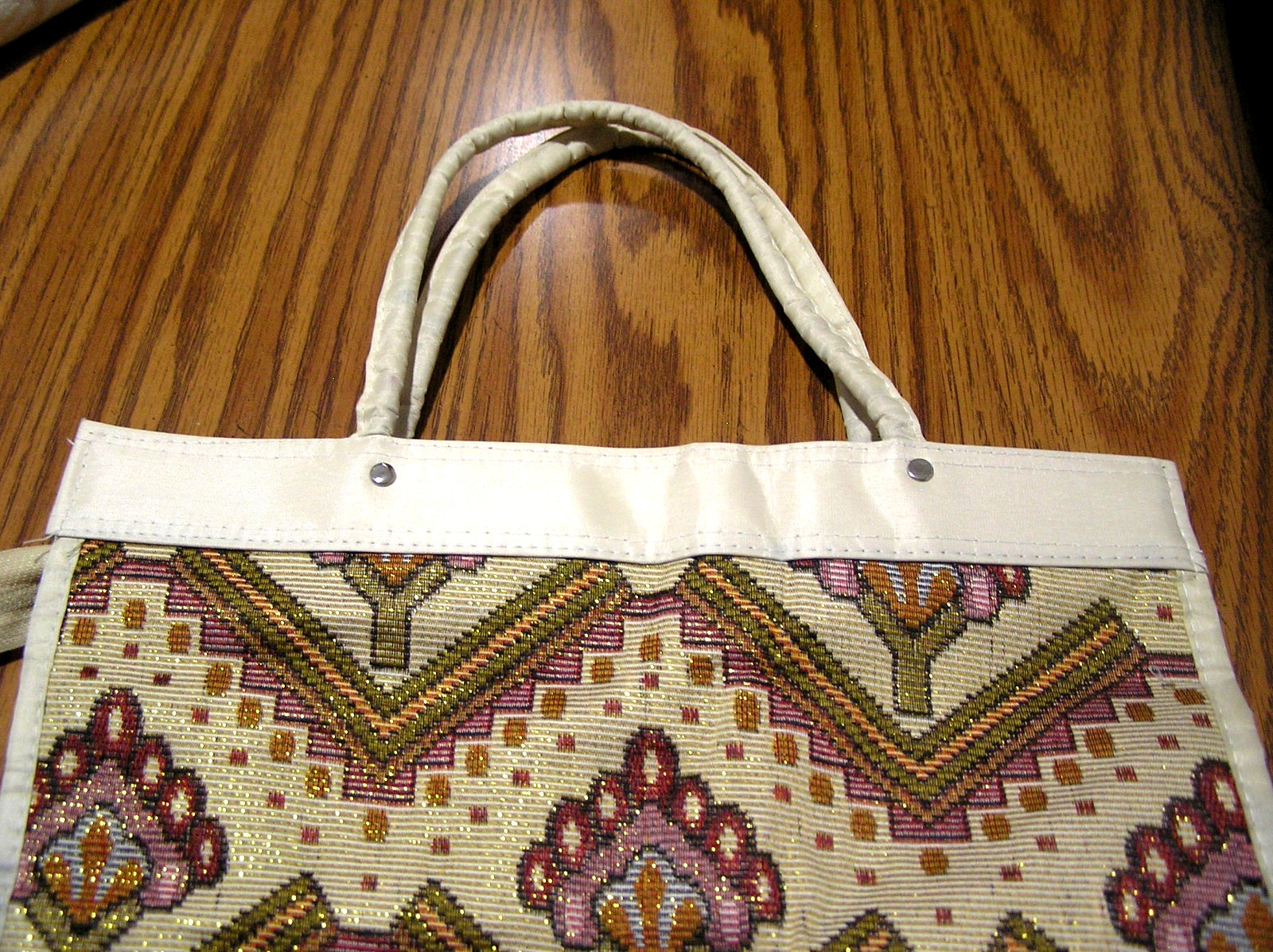 Embroidered “Jerusalem” Tapestry Tote Featuring Geometric Anatolian Patterns