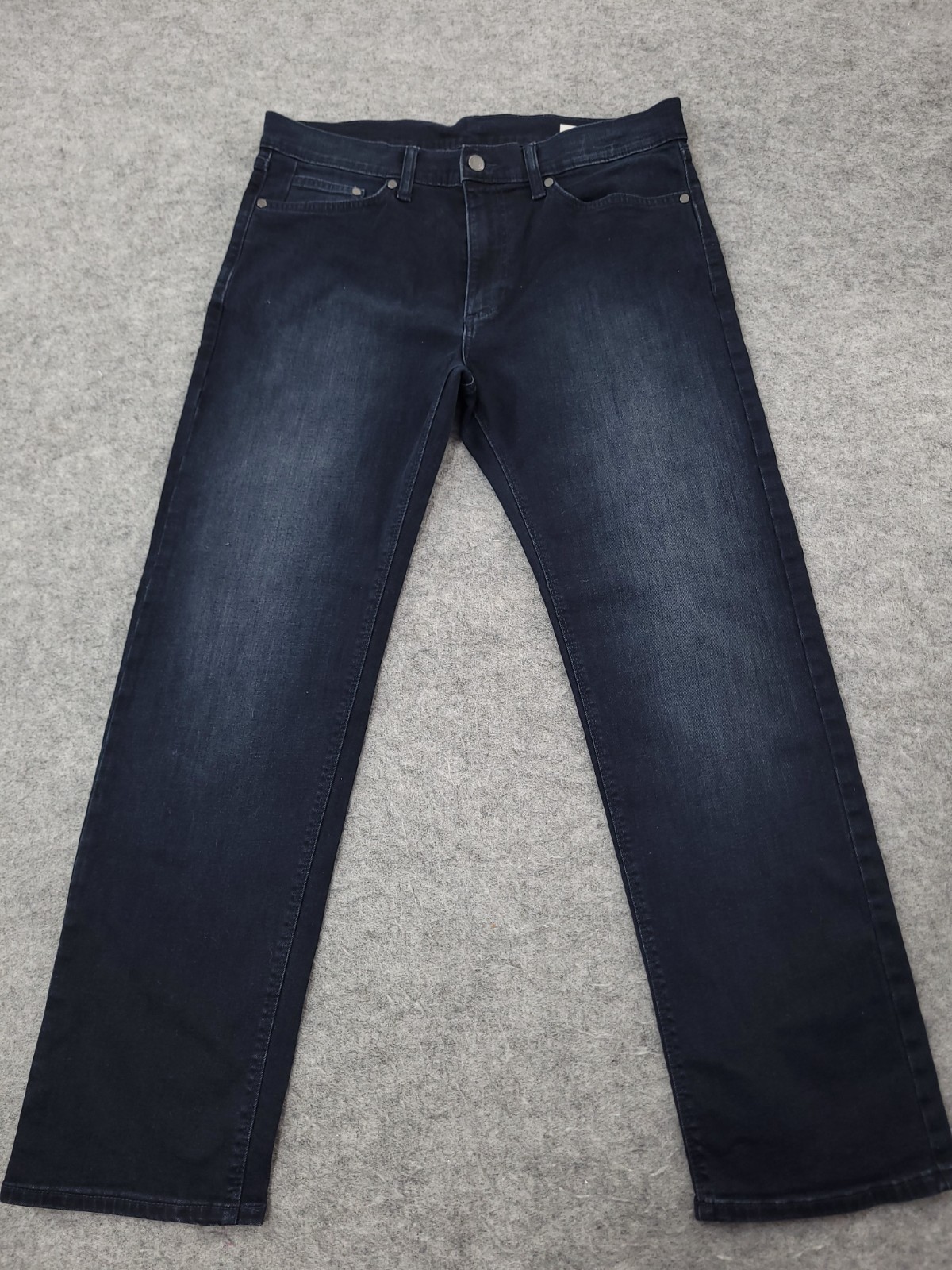 Mens M&S Jeans Size 34 R Straight Fit with Stretch W34 L31 Zip Fly