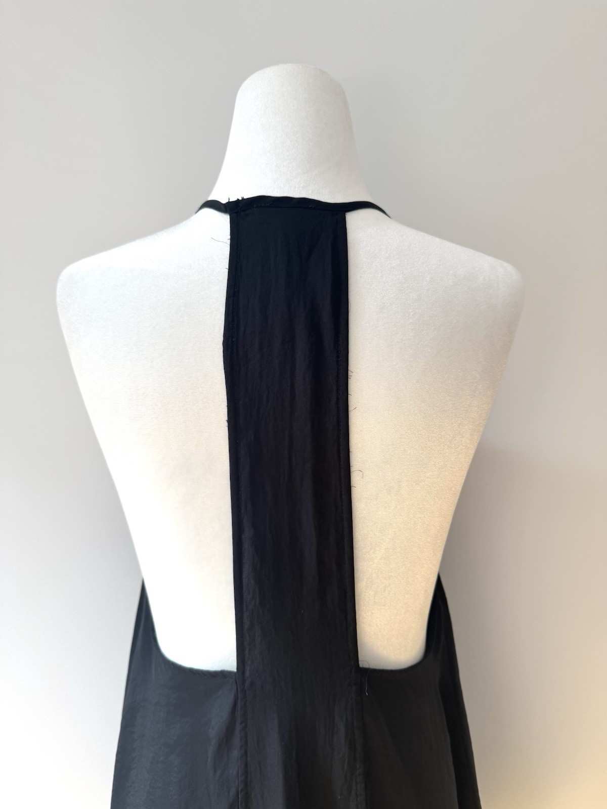 Free People Black Halter Open Back Mini Dress Ruffle Hem Short Regular XS