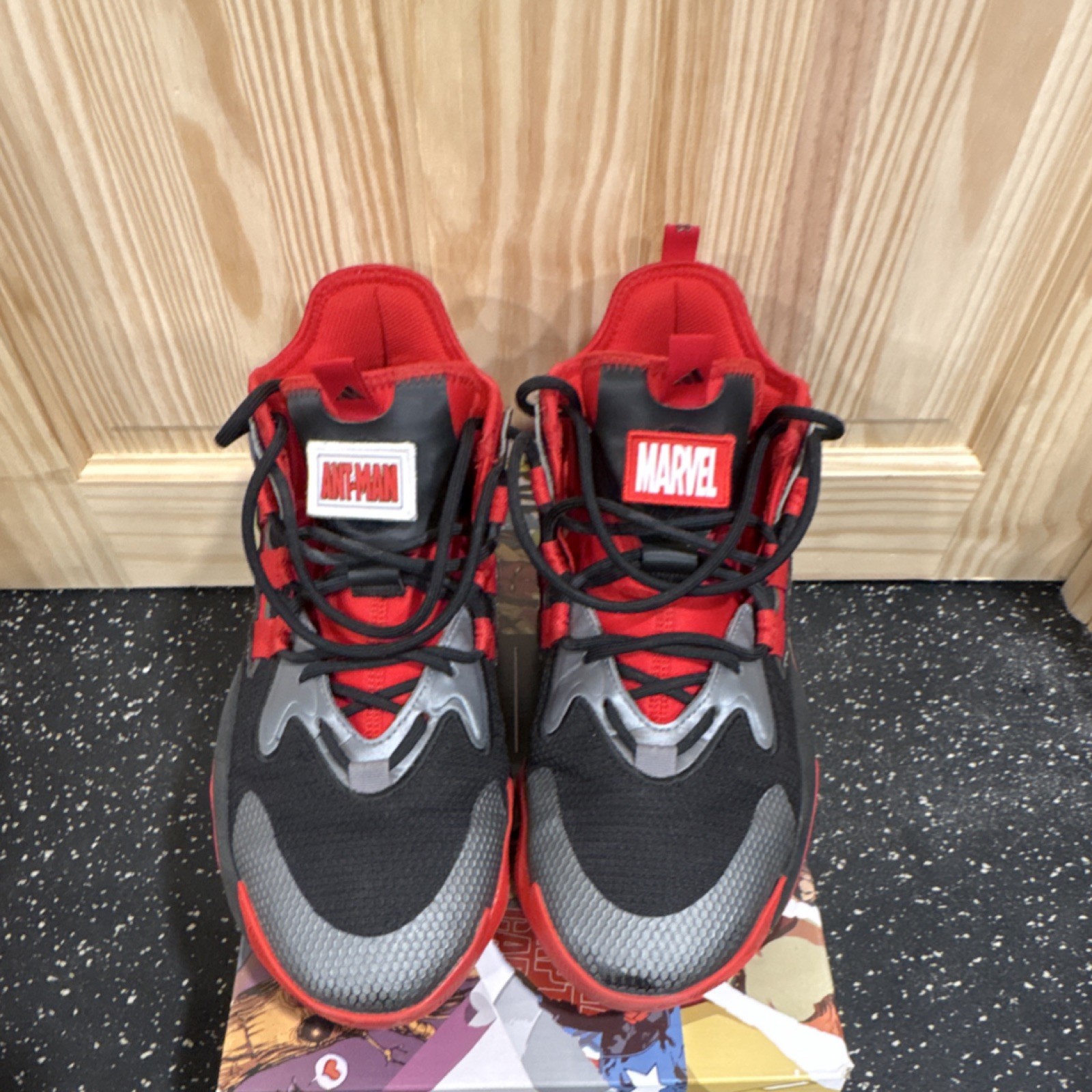 SIZE 11.5 – Adidas Marvel Ant-Man BYW Select Boost – Black Red Gray – With Box