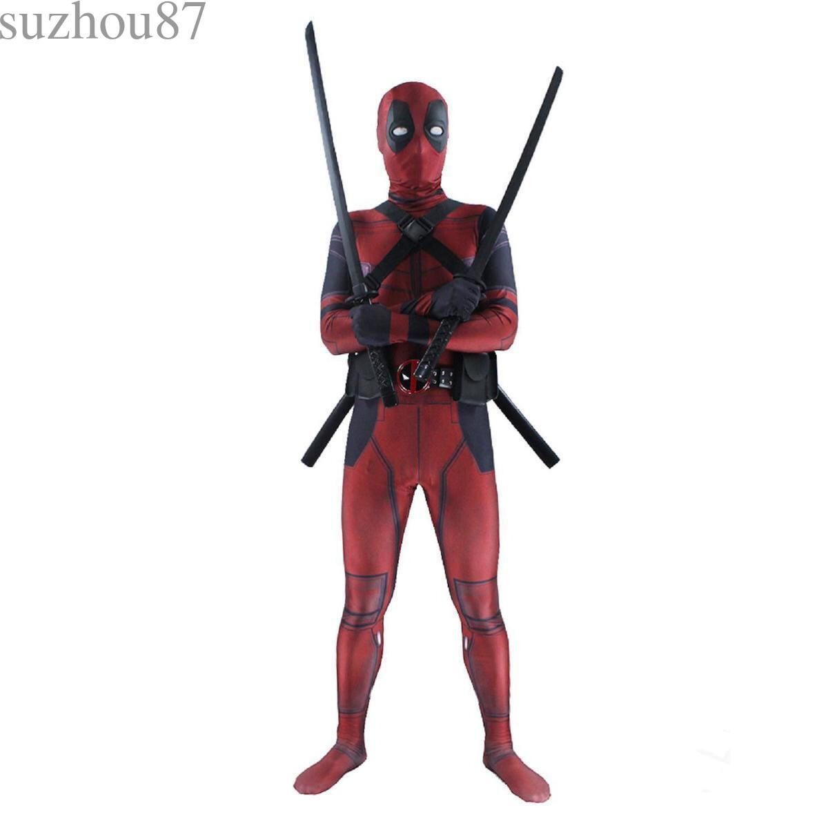 Deadpool Cosplay Costume Adult Kid Jumpsuit Halloween Marvel Zentai Bodysuits