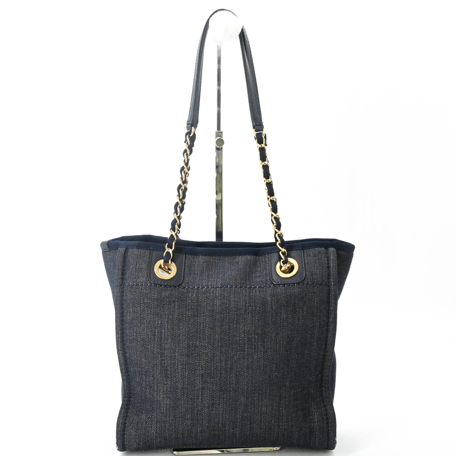 Chanel Deauville PM Tote Bag Chain Navy e Seal r0_0602