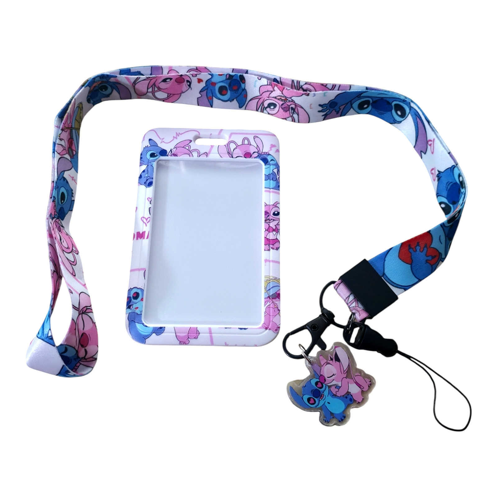 Disney Stitch Lilo And Stitch Cartoon Character Colorful Lanyard ID Badge Holder