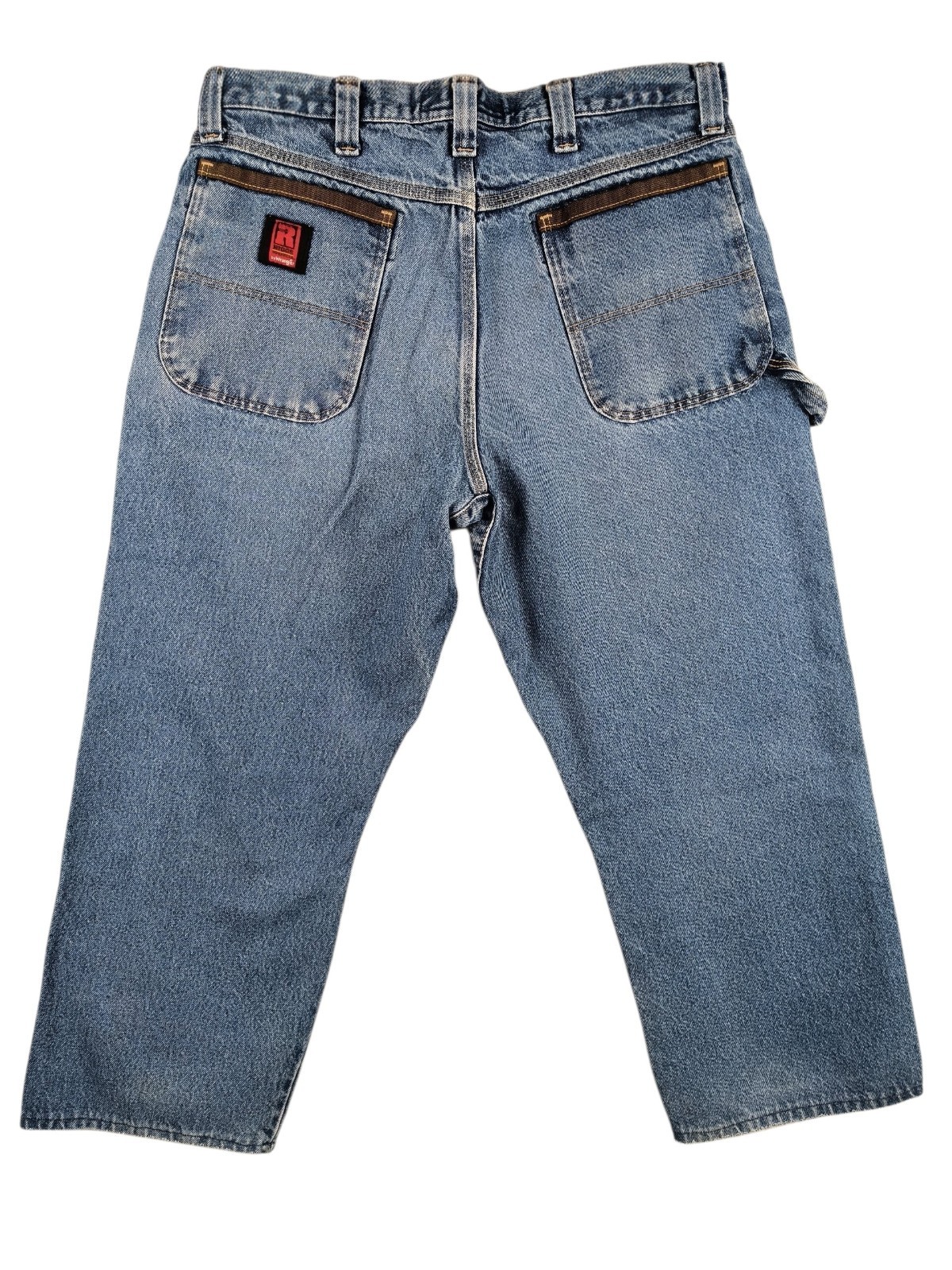 Wrangler Riggs Workwear Carpenter Jeans Mens 36 x 25.5 Cropped Relaxed Straight
