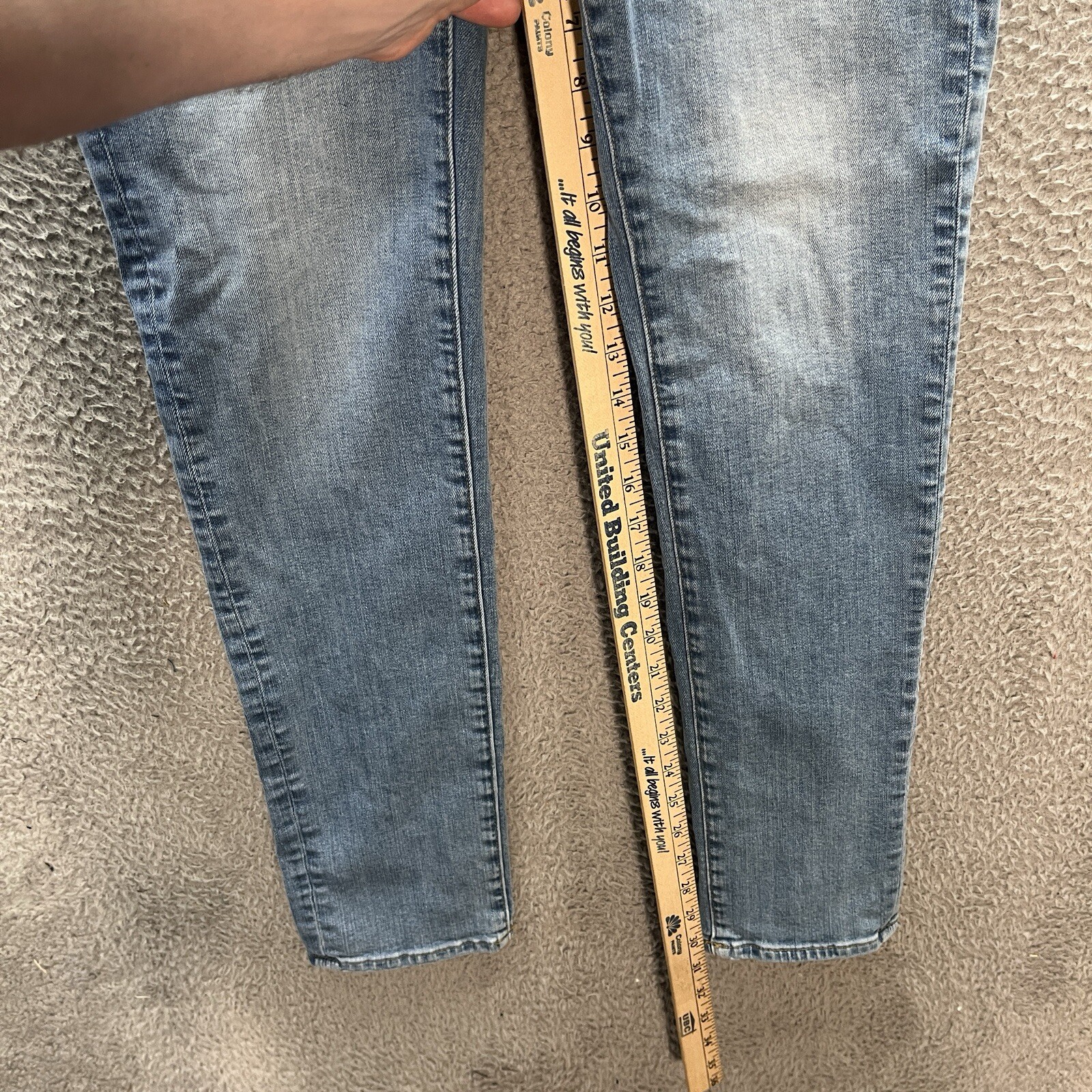 American Eagle Jeans Mens 30×34 Blue Skinny Next Level Flex Distressed Preppy