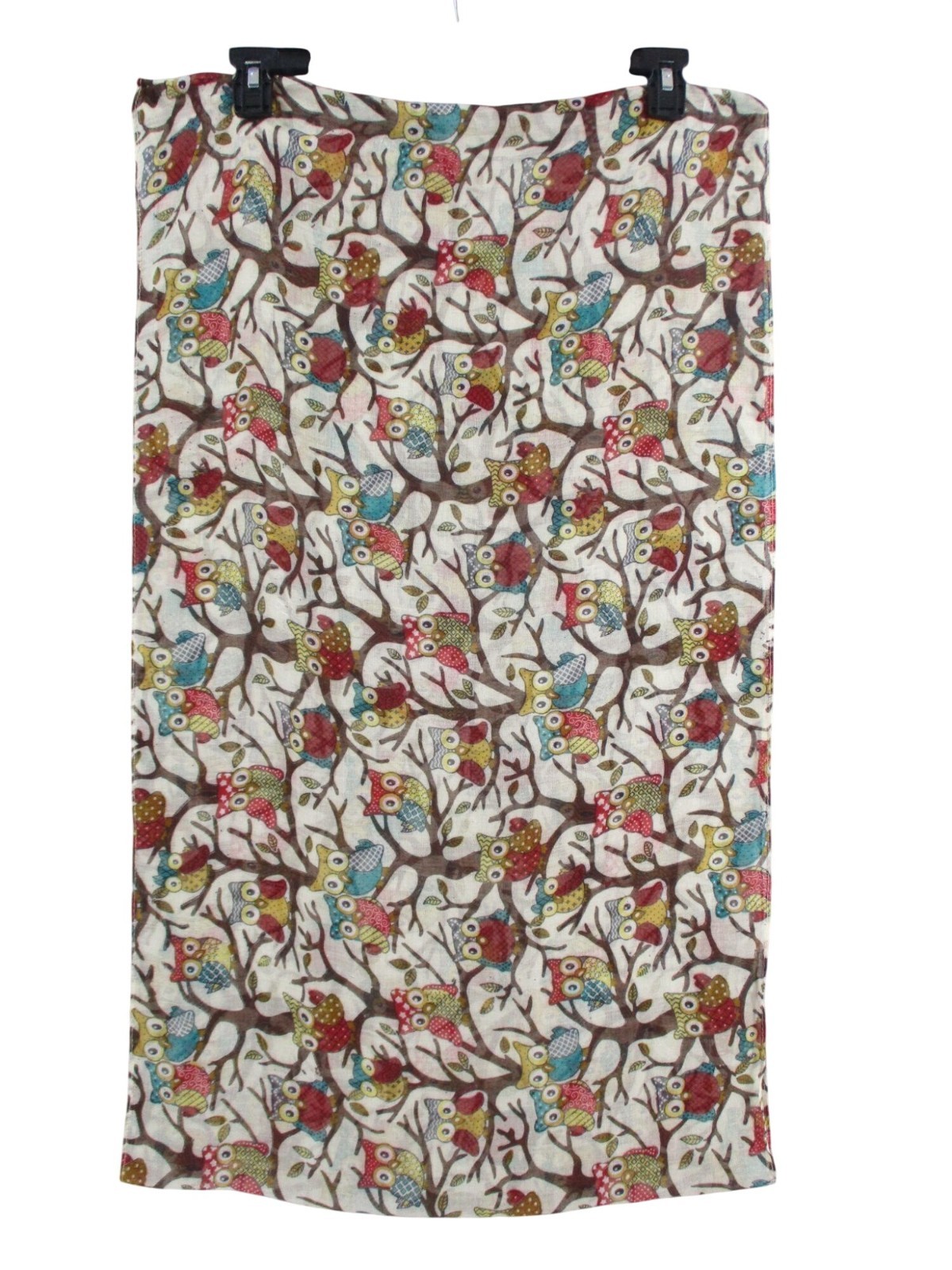 Vivian & Vincent Colorful Owl Pattern Infinity Scarf 35×20 Inches 100% Viscose S