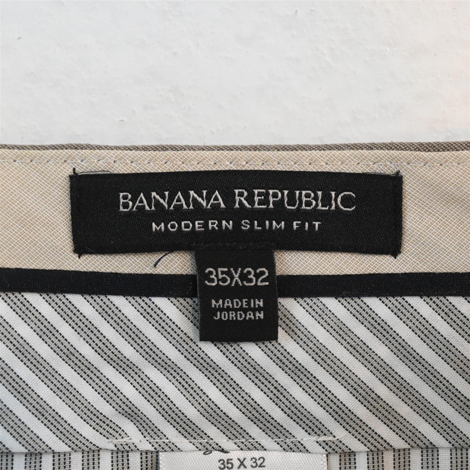 Banana Republic 35×32 Tan Brown 100% Wool 175361 Modern Slim Dress Mens Pants