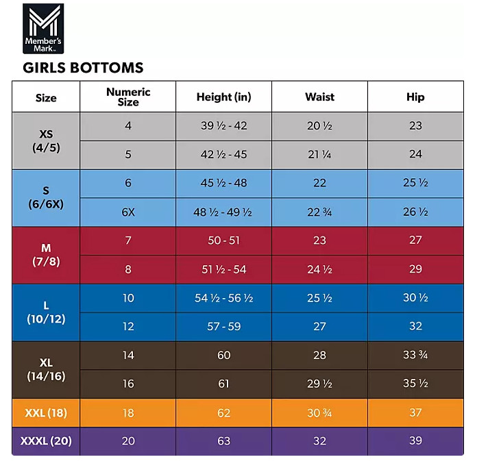Member’s Mark Girls Pull-On Side Pockets 7/8 Length Active Legging