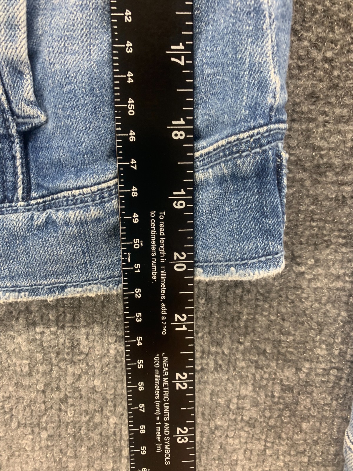 Soho Jacket Womens Medium M Blue Denim Jean Button Frayed Stretch Medium Wash