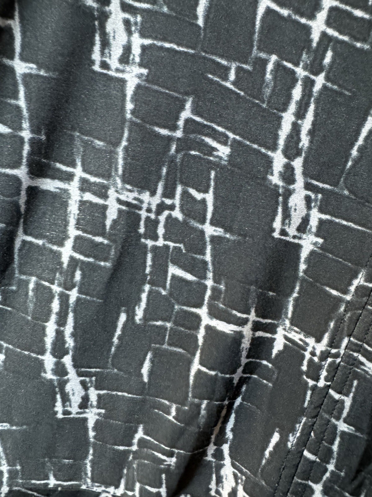 On the Plus Side Making It Big 6X Black Abstract Tunic Top Rayon Stretch USA