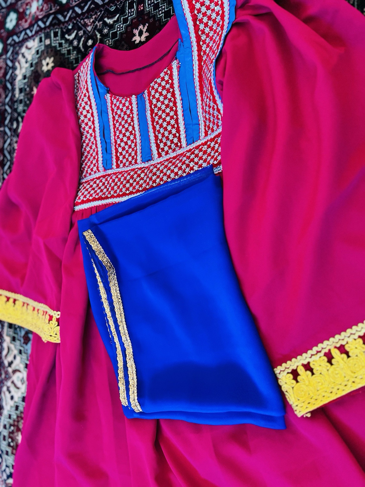 Afghan long maxi style kochi nikkah dress for women