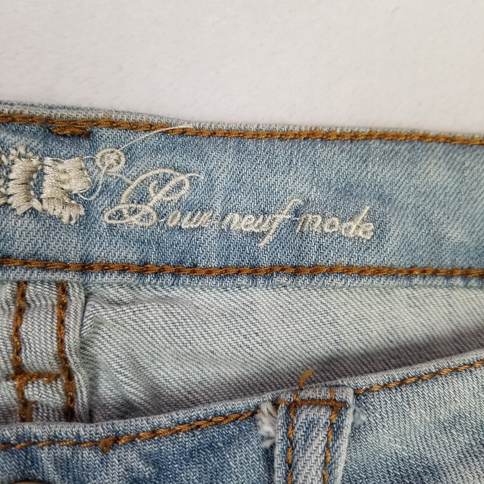 Machine Pour Neuf Mode Skinny Jeans Womens Size 31 Faded Wash Light Blue Classic