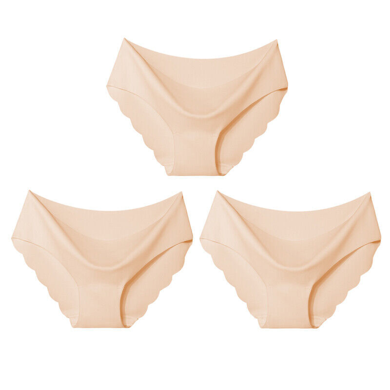 3 Pack Women Soft Underpants Seamless Lingerie Briefs Hipster Underwear Panties