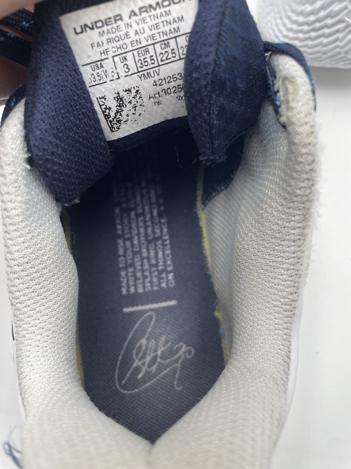 Under Armour Stephen Curry Flow 9 Team Shoes Women’s Size 5 Navy Blue