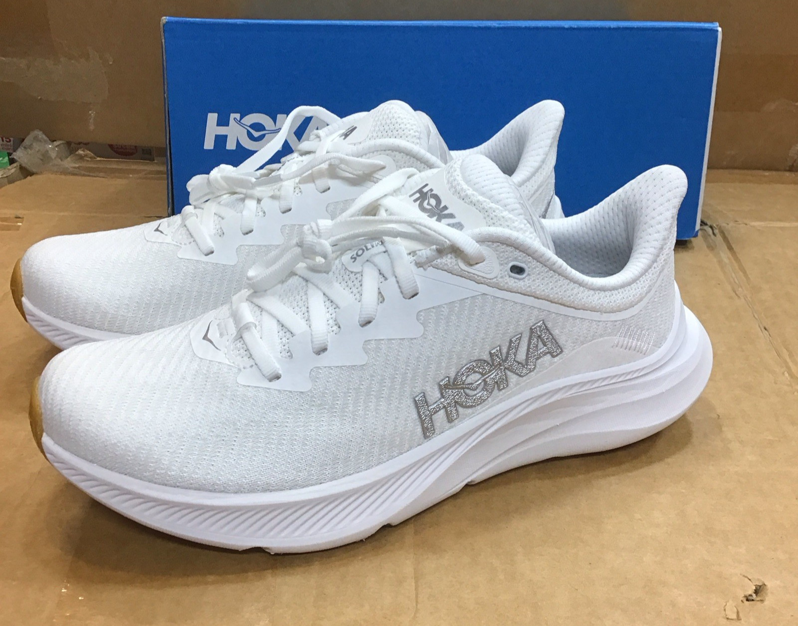 Hoka One One Solimar White Running Shoes Womens 1123075 WWH