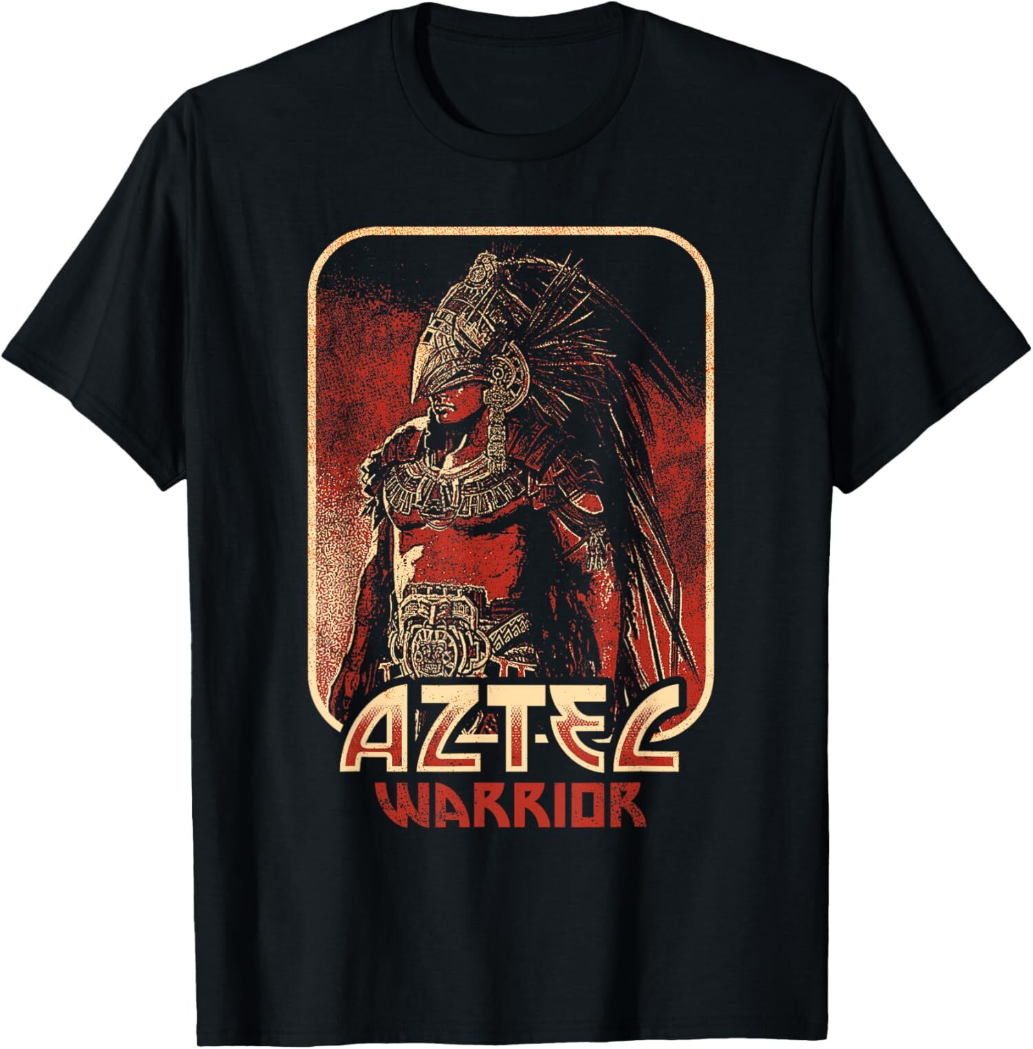 New Limited Aztec Warrior King Mexico Native Aztec Art Mayan T-Shirt Made In USA