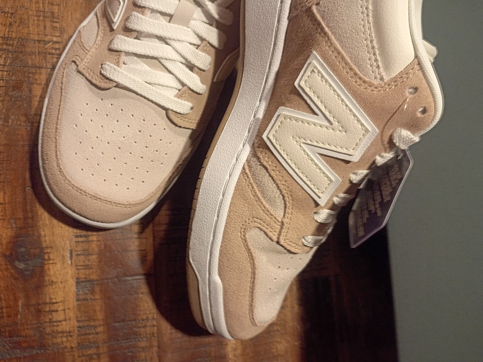 Mens New Balance 480 BB480LEA Brown Beige Suede Court / Casual Sneaker Sz 9.5