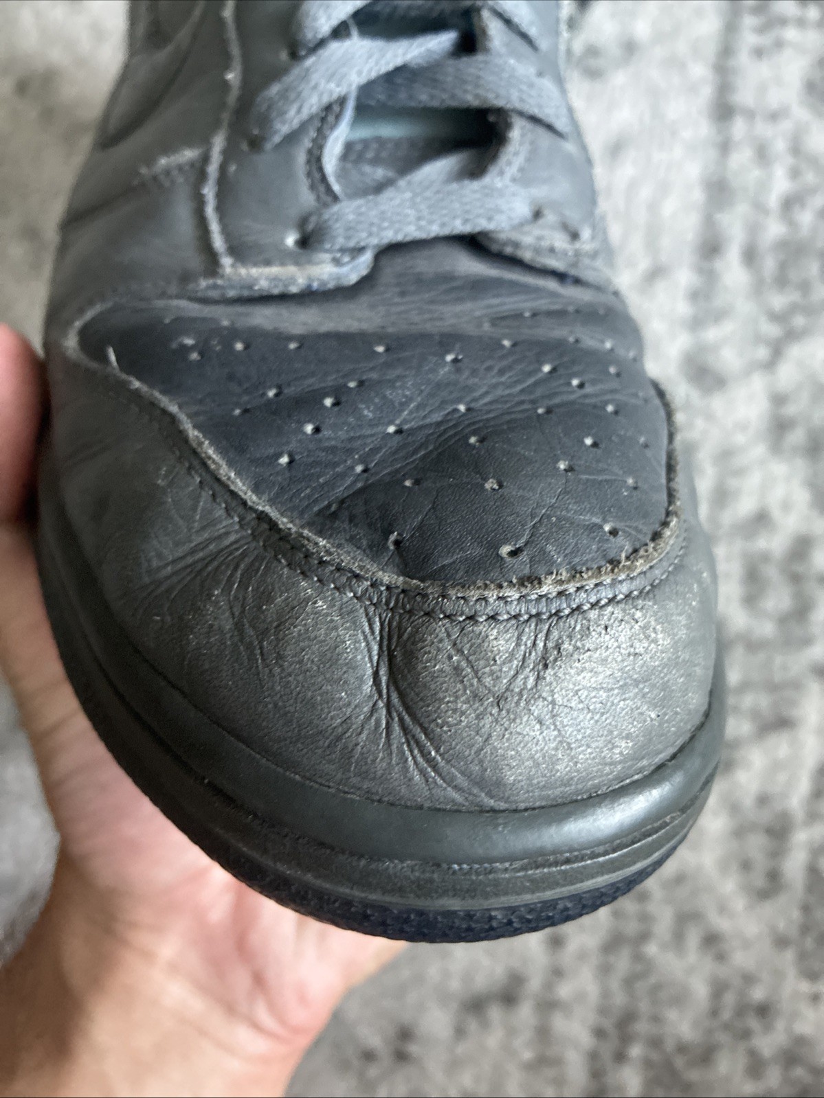 2006 Nike DUNK HIGH PREMIUM FLINT GREY MIDNT NAVY-UNI BLUE 314877-041 Black Five