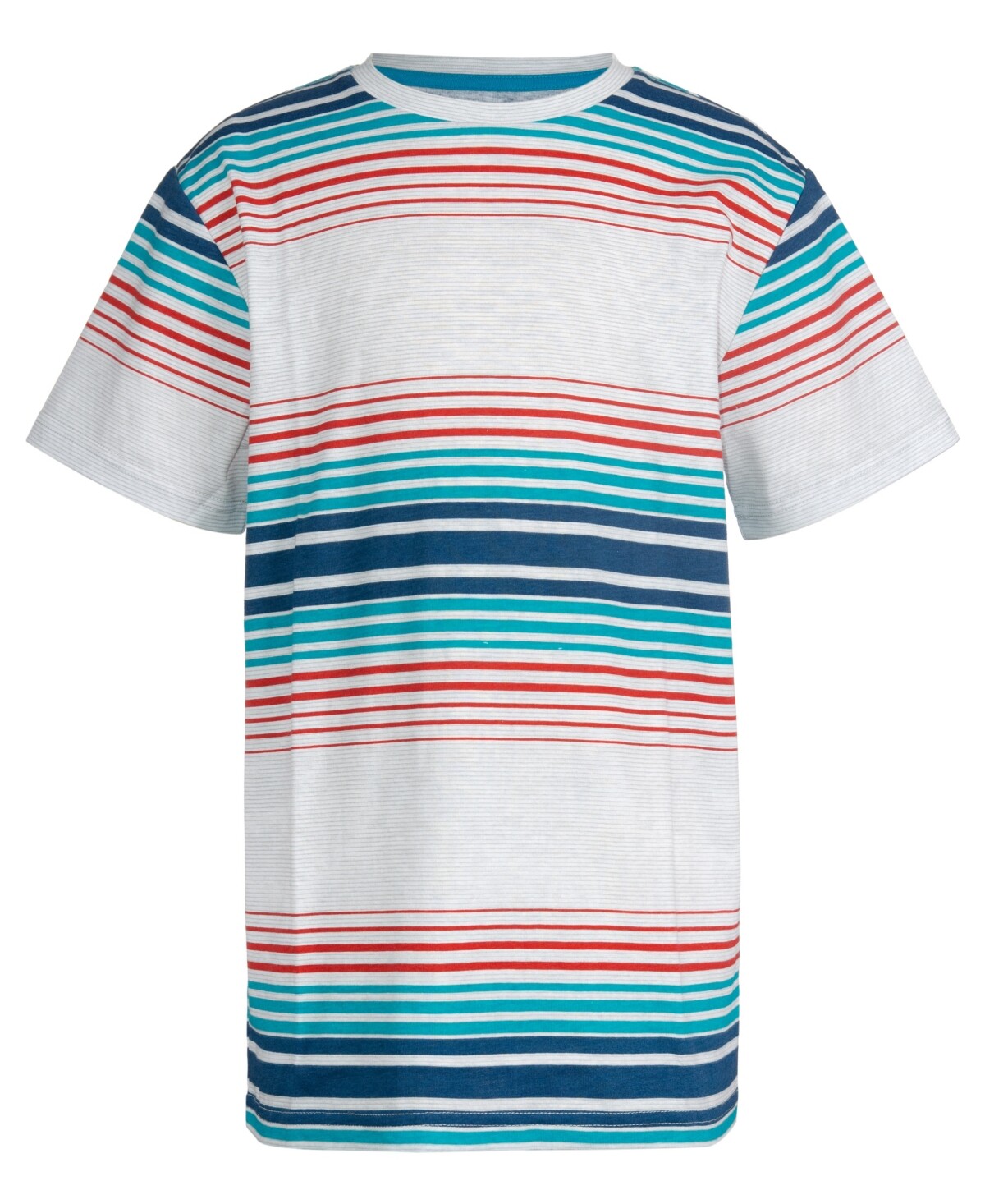 MSRP $22 Univibe Big Boys Cristiano Multi Stripe Crew T-shirt Multi Size Large