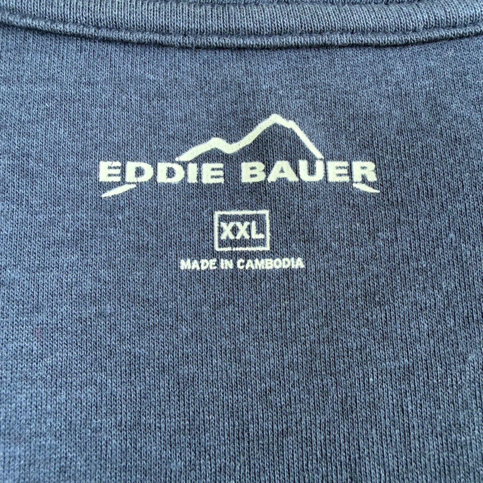 Eddie Bauer Womens XXL Navy Blue V-Neck Long Sleeve Cotton Modal T-Shirt Top