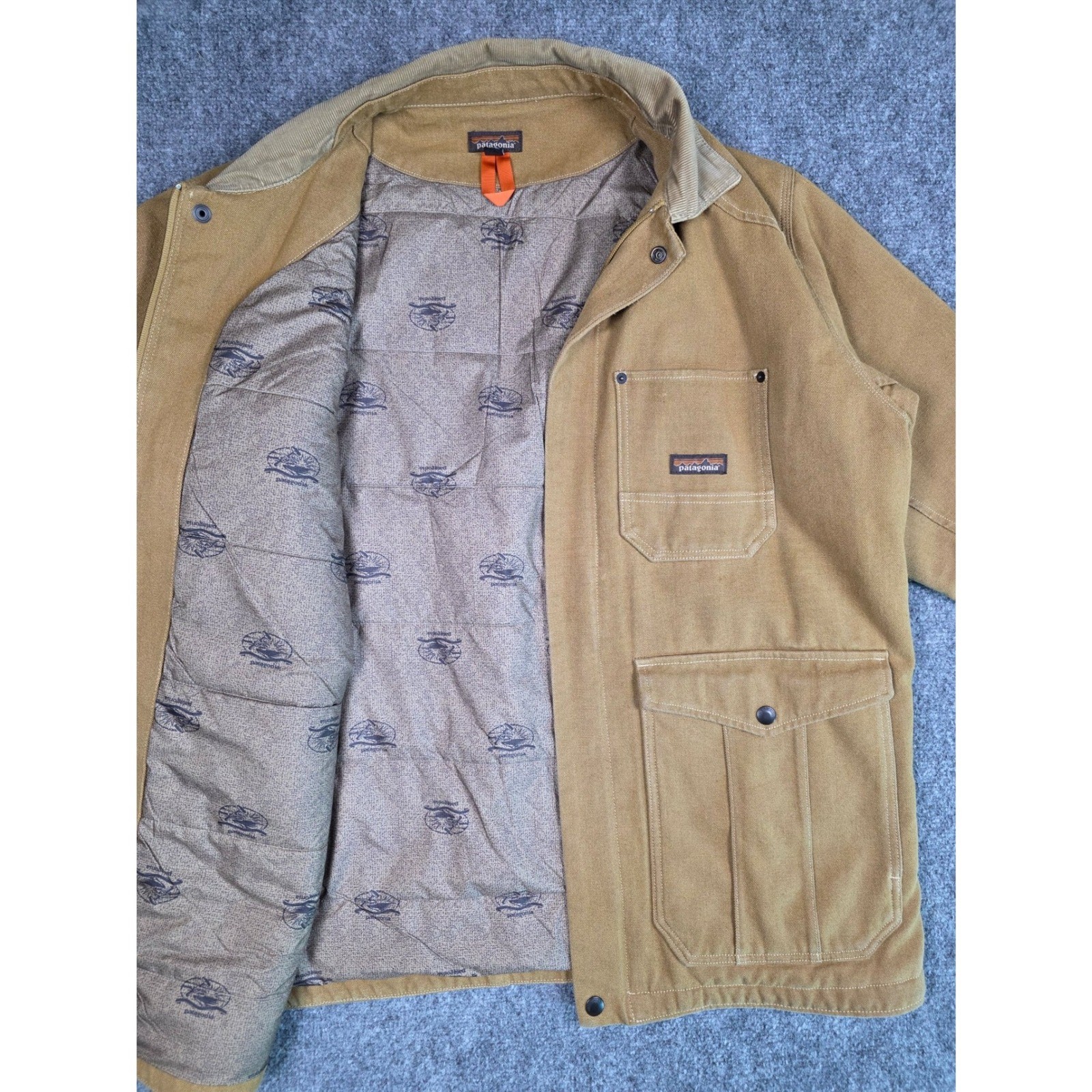 Patagonia Iron Forge Hemp Canvas Barn Coat Mens XL Tan Brown Work Jacket