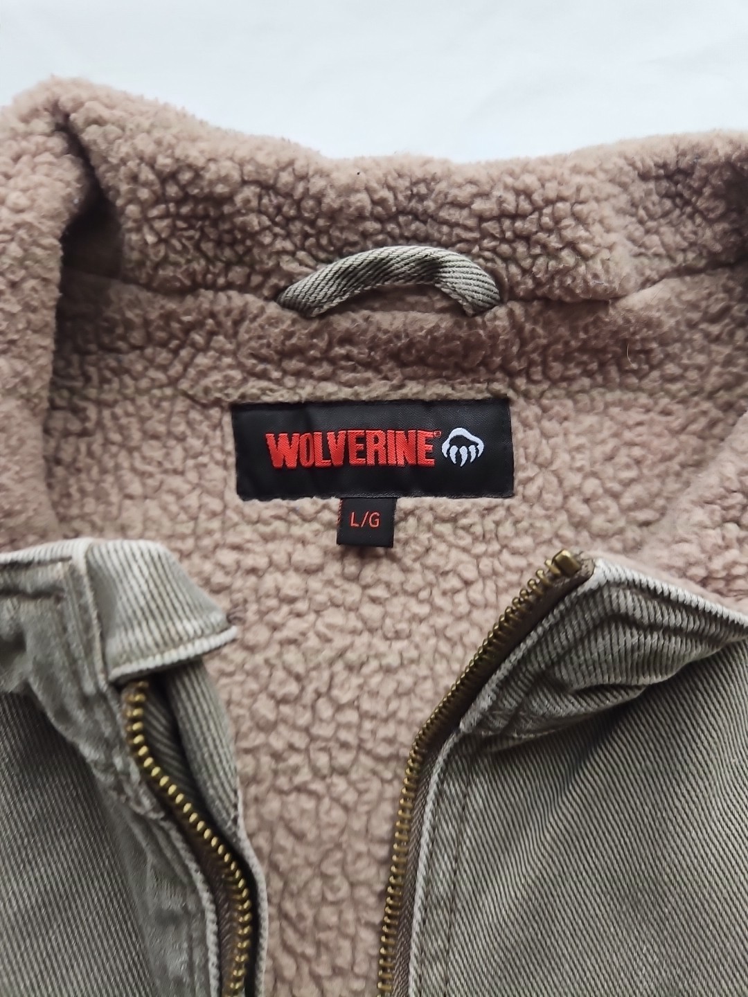 Wolverine Upland Vest Men’s Large Gray Sharpa Lined Chore Western Work Denim