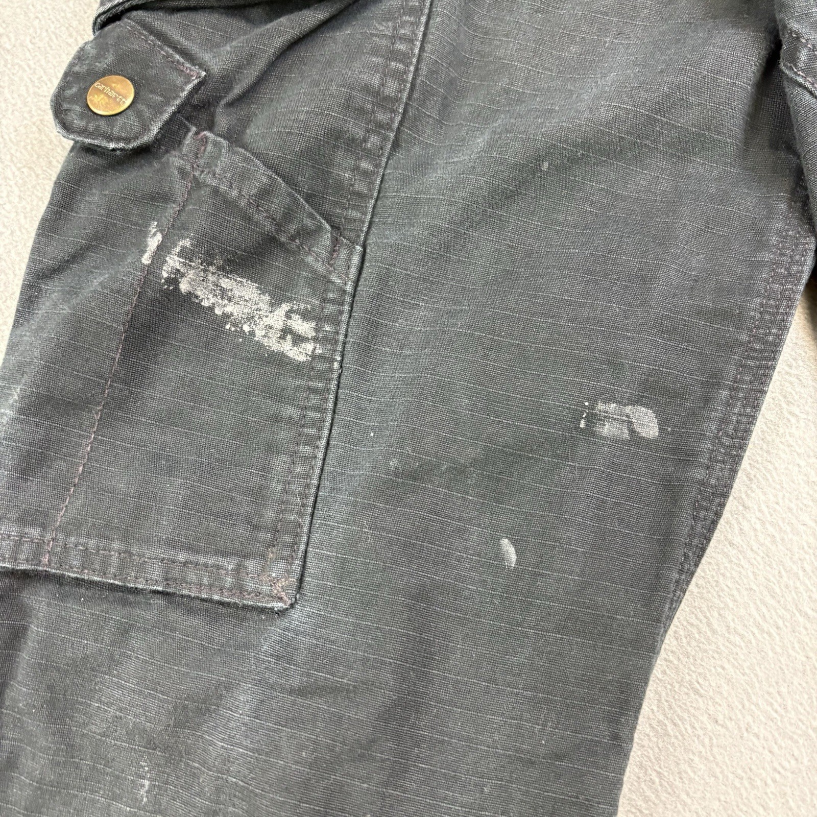 Carhartt Double Knee Cargo Pants Size 30×29.5 in. Black B342 BLK