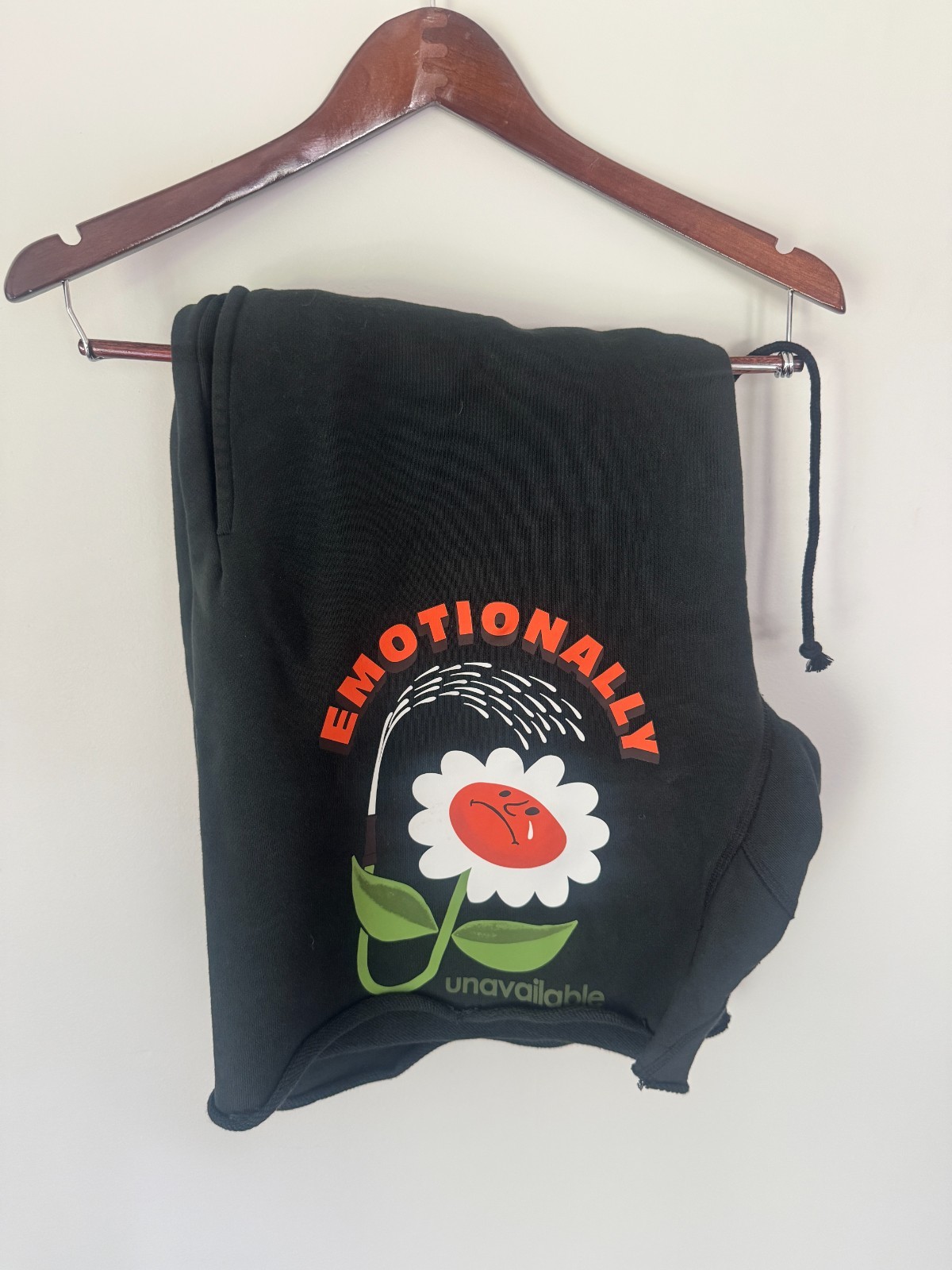Emotionally Unavailable Flower Sweat Shorts Black XL BNWT $220 Retail