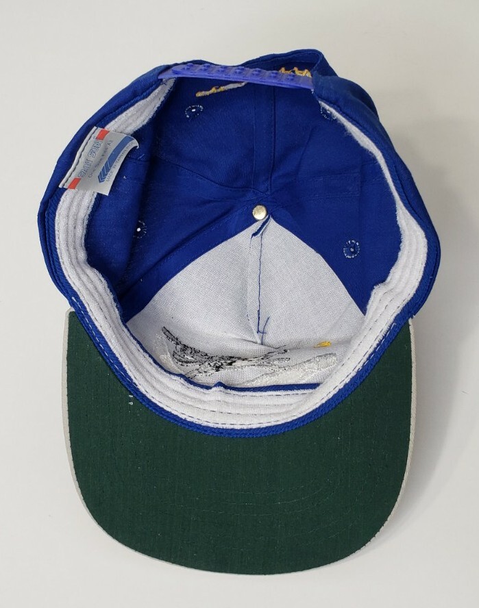 Vintage Wolf-Pak San Sun Terrycloth Head Band Blue Snapback Hat Cap OSFA