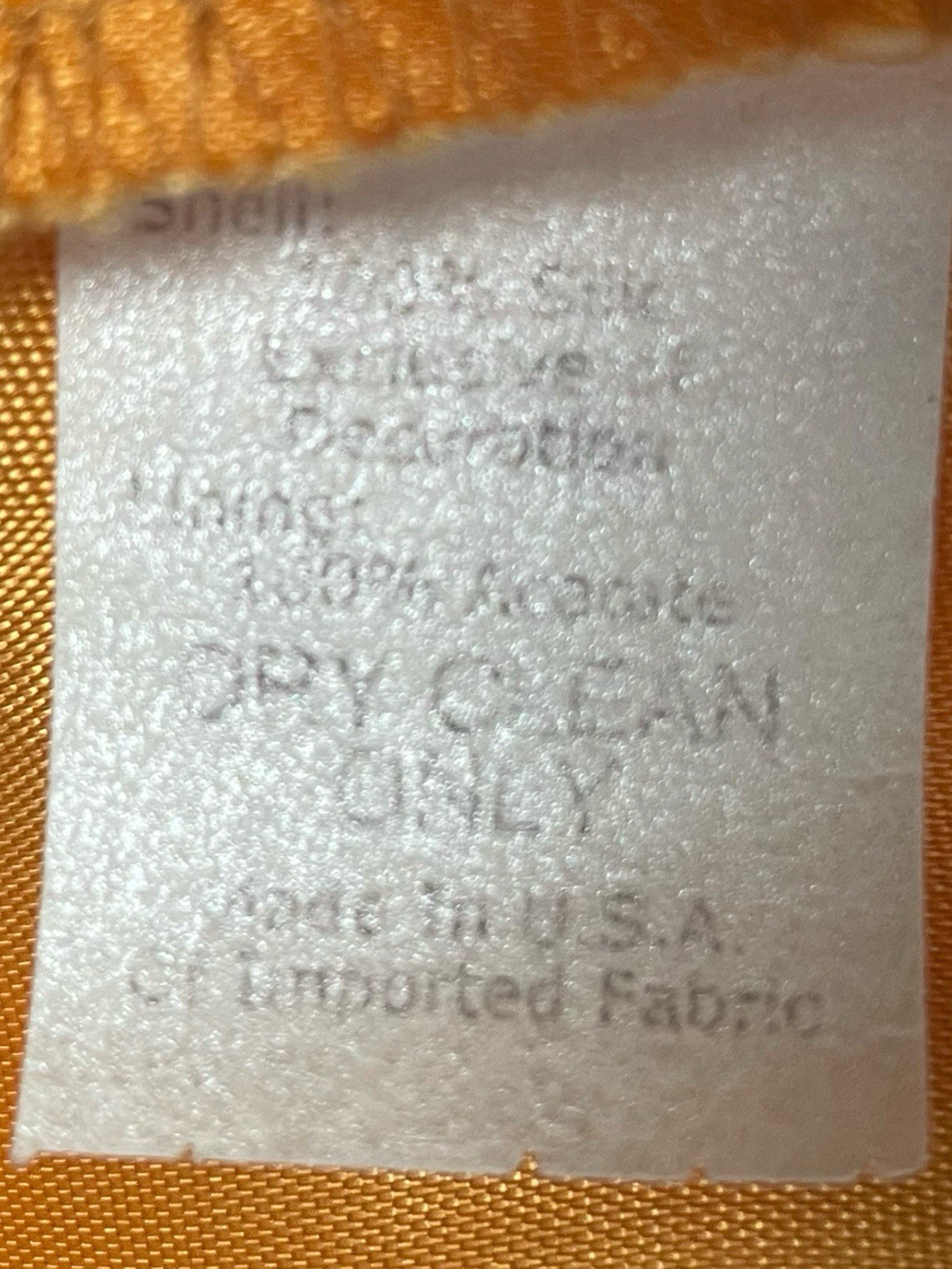 Vintage Y2K Sara Campbell Orange silk embroidered 3D floral midi dress bow 6