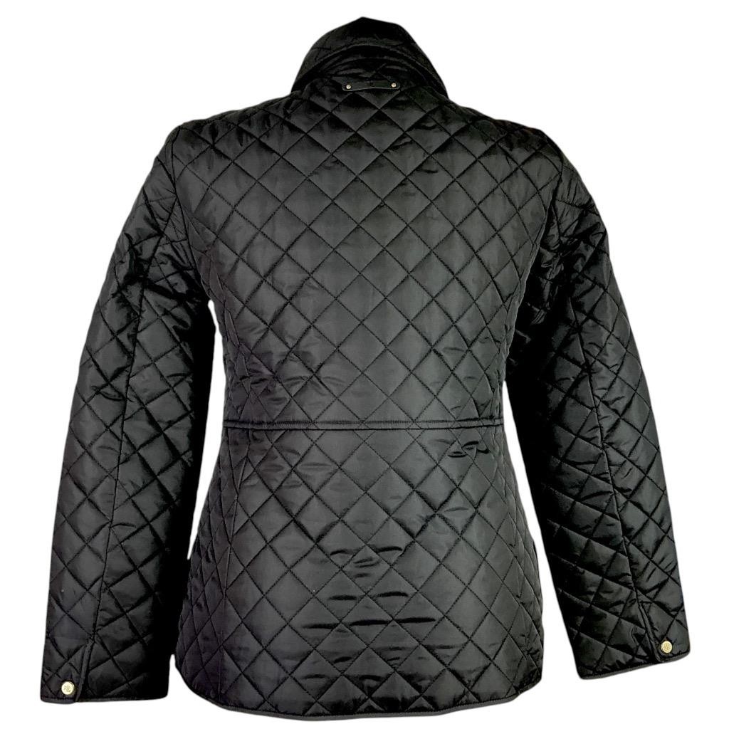 Lauren Ralph Lauren Diamond Quilted Jacket Women L Black Lightweight Insulated