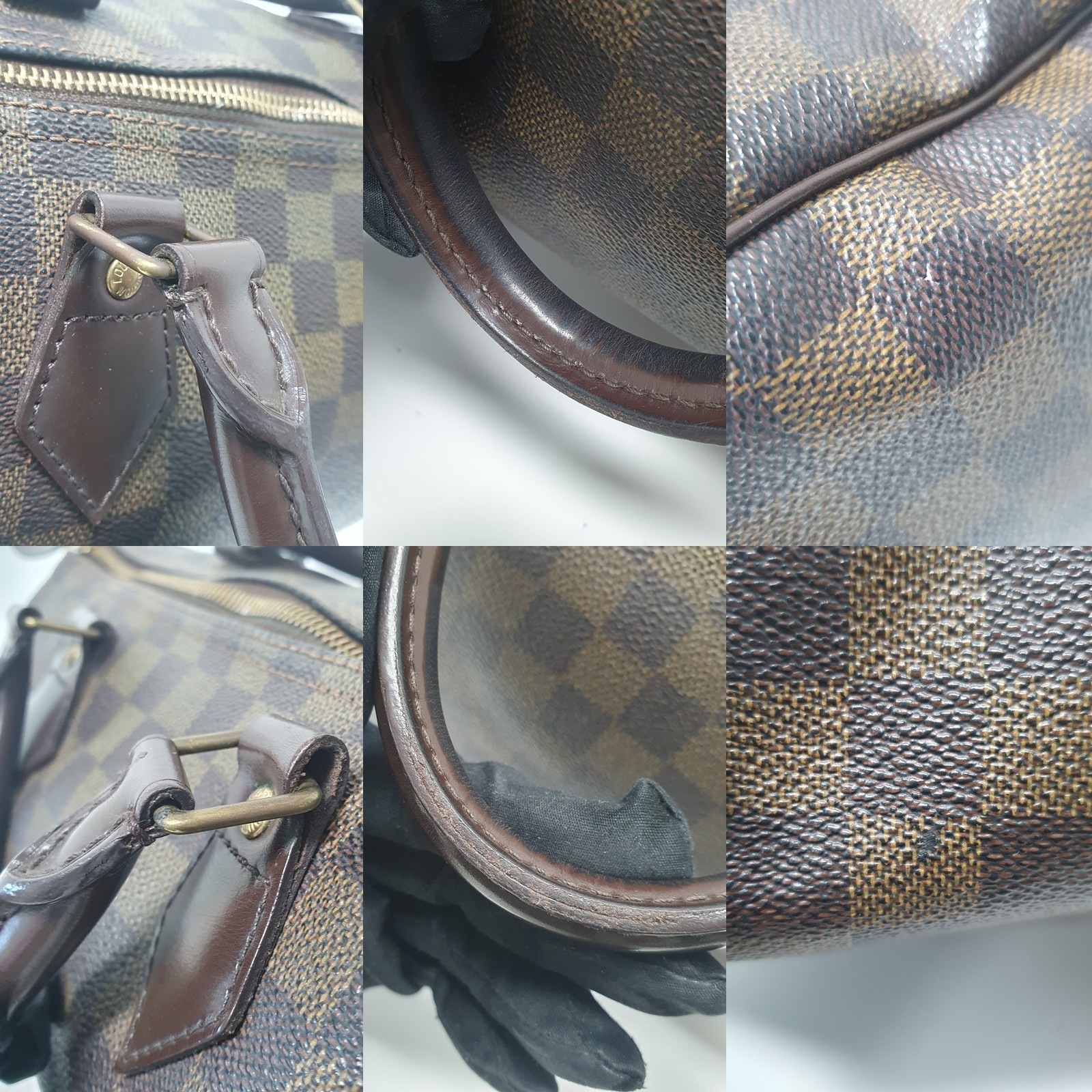 Authentic Louis Vuitton Speedy 30 Damier Ebene N41531 Genuine Daily Bag CLA488