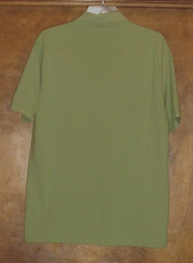 St John’s Bay “Heritage Polo” Men’s SS Knit Shirt Sz Med.,100% Cotton, Lt. Green