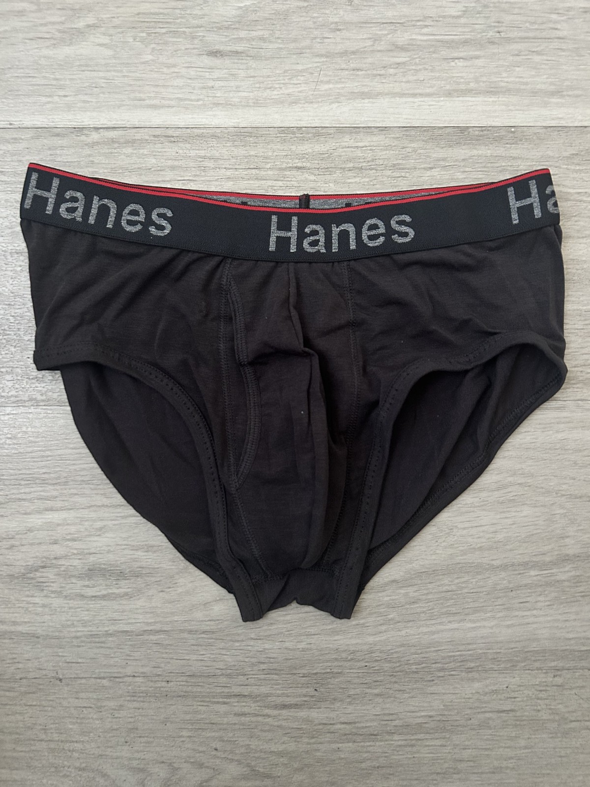 Hanes Comfort Flex Fit Tagless Brief, Black, Open Fly, Support Pouch, 2XL, NWOT