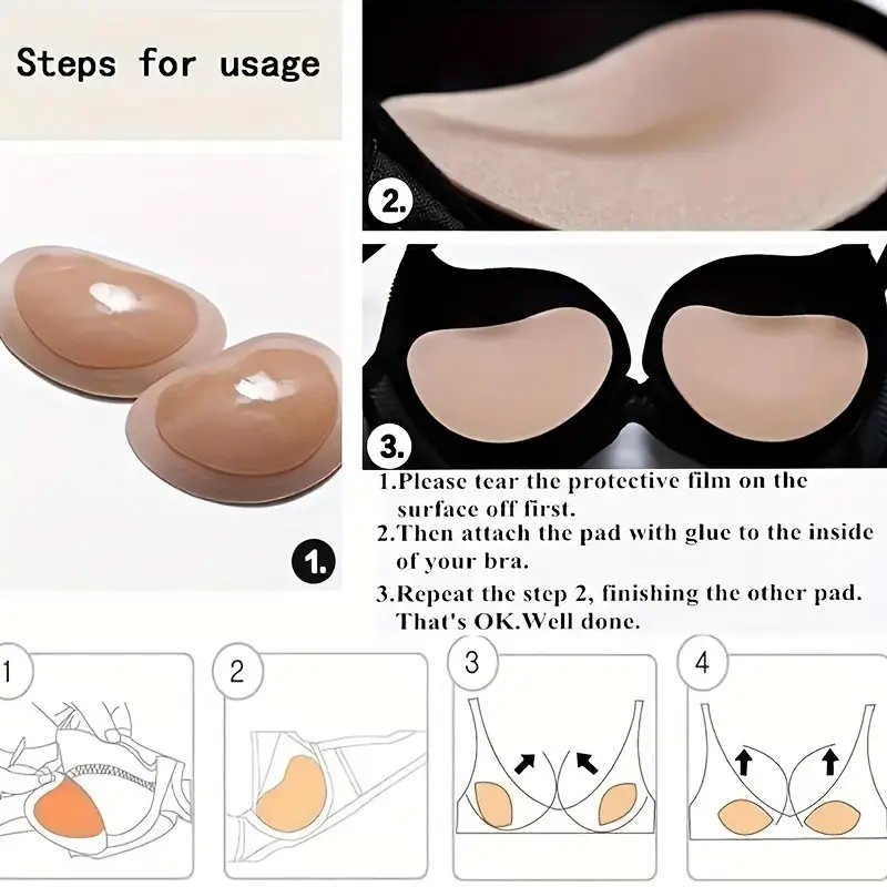 Removable Women’S Push Up Invisible Sponge Bra Pads for Sports & Casual Wear Bra