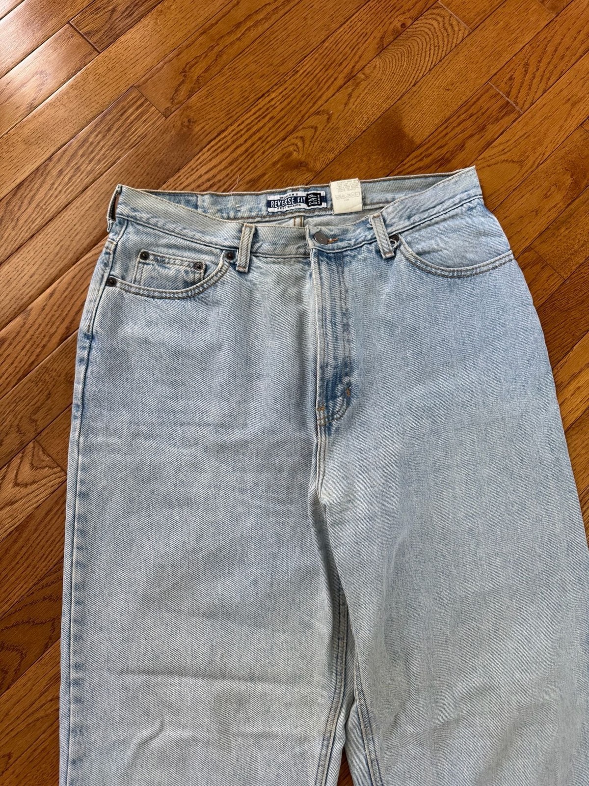 Vintage GAP Denim Women’s Reverse Fit Jeans USA Light Wash High Rise Size 14R