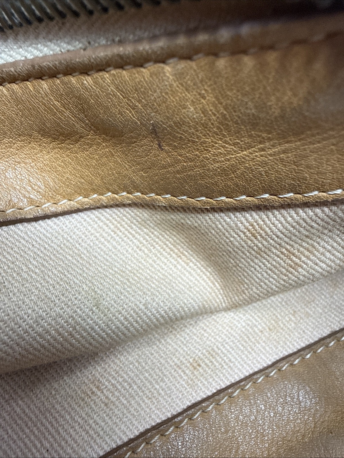 CELINE Vintage C Macadam Canvas Beige x Brown Women’s Authentic