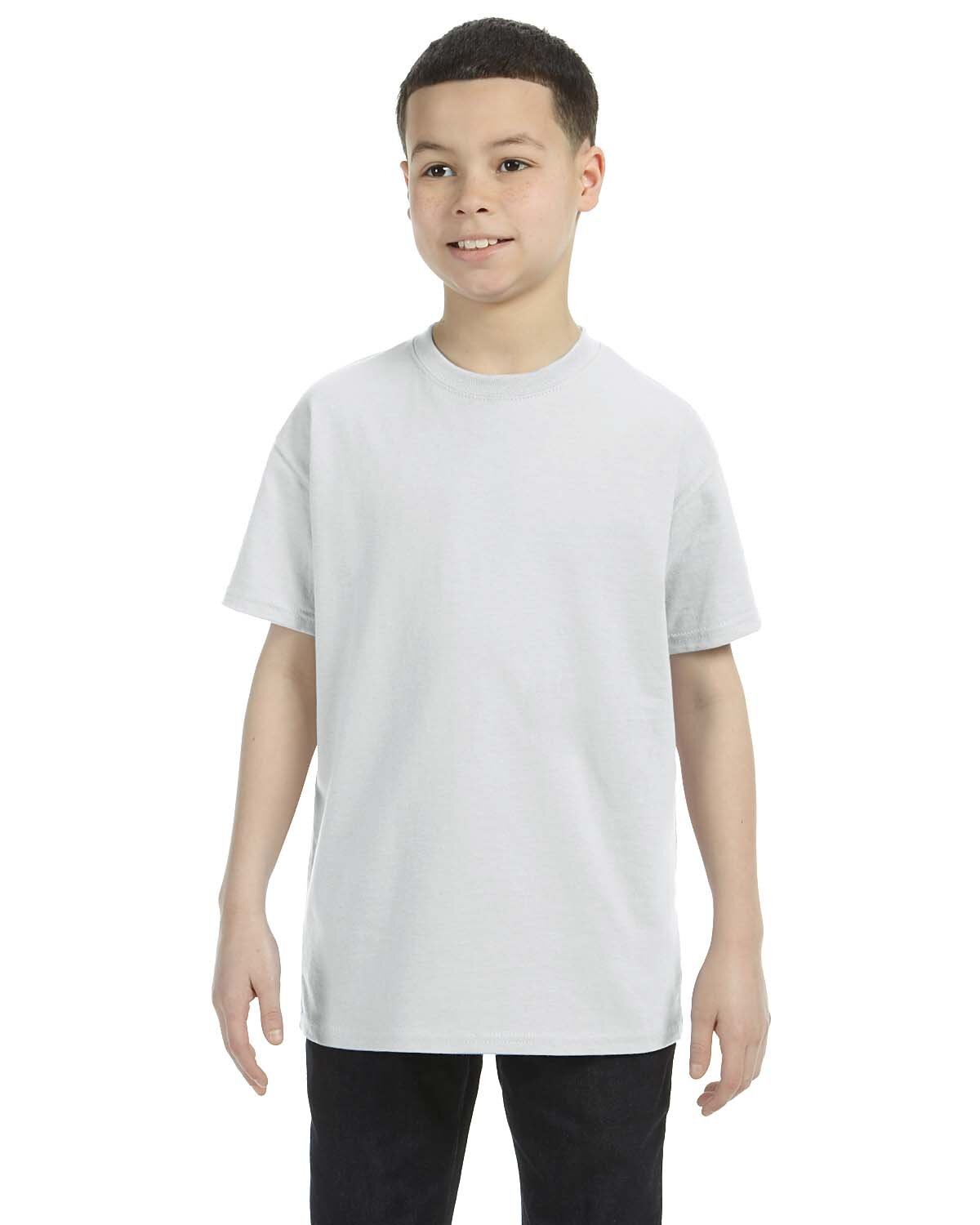 Gildan G500B Youth Solid Heavy Cotton Short Sleeve Plain Blank Casual T-Shirt