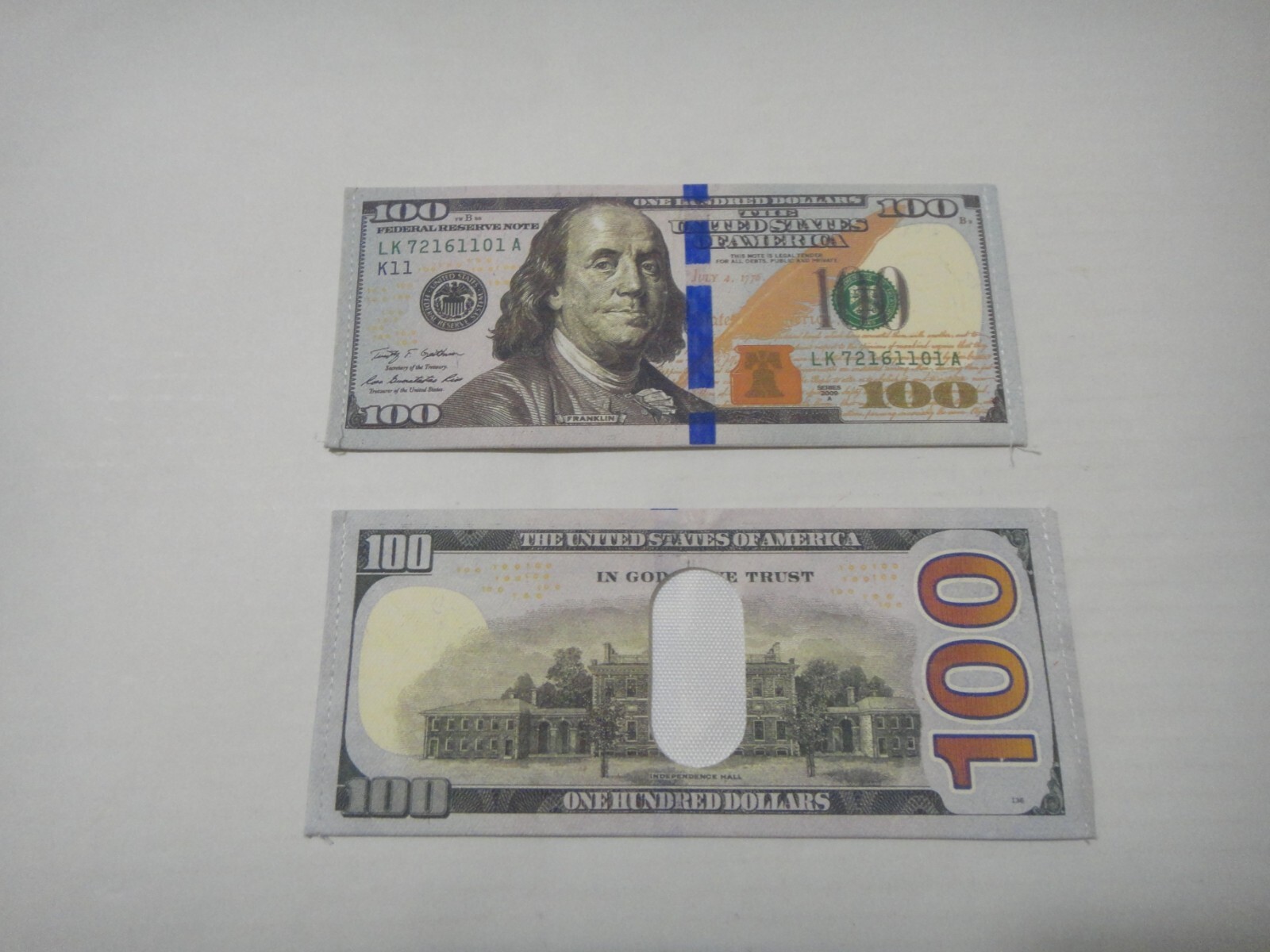 Newest 100 dollar bill wallet bifold ultra thin card holder