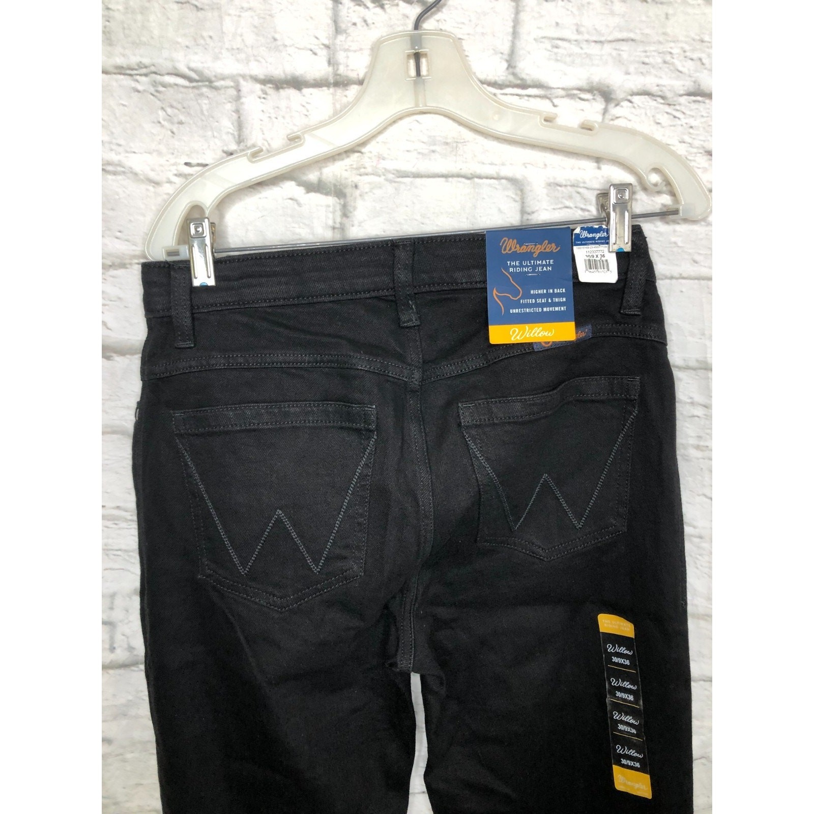 Wrangler Willow Ultimate Riding Jeans 30/9×36 Black Denim