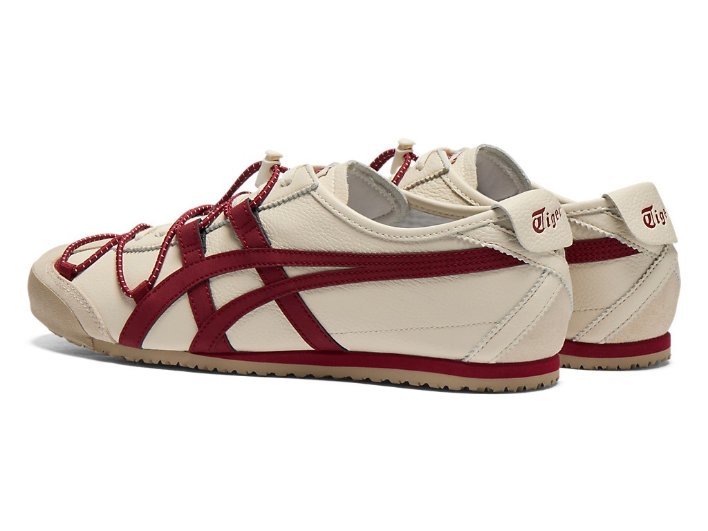 Onitsuka Tiger Mexico 66 VINY 1183C577-201 Beige Red Shoes Brand New With Box