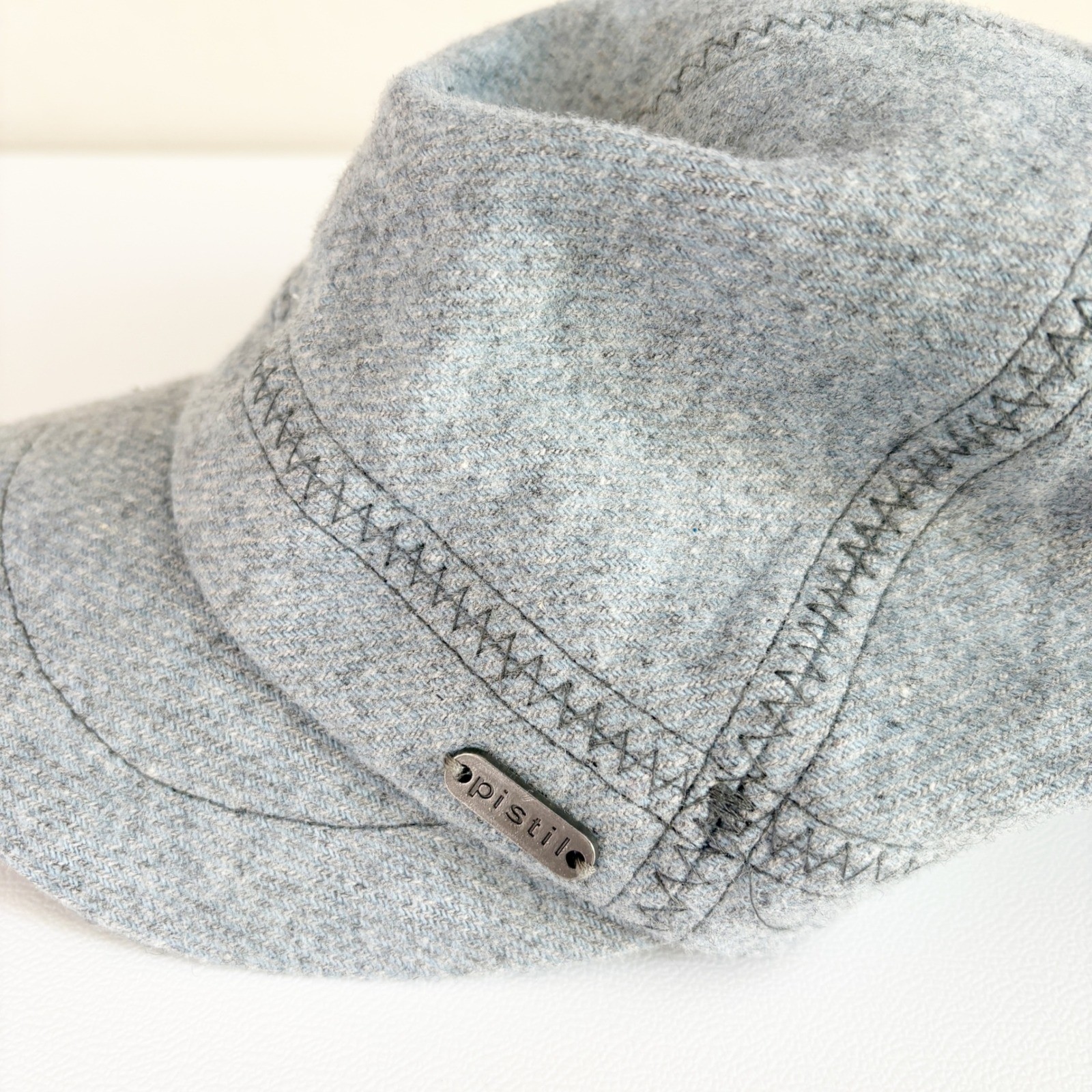 Pistil Womens Blue Wool Blend Adjustable Cadet Military Newsboy Hat OS