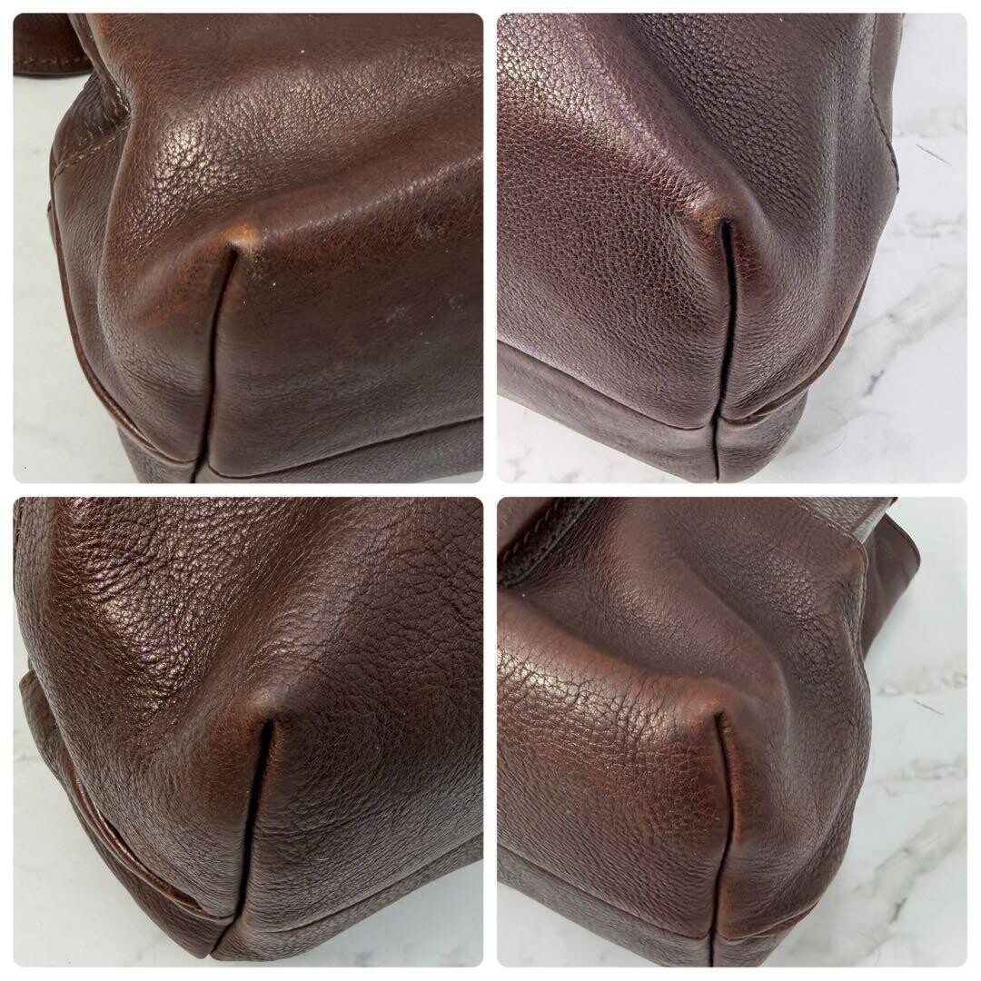 CELINE Boogie Bag Brown Leather Horse Carriage Charm Handbag Vintage Dust Bag