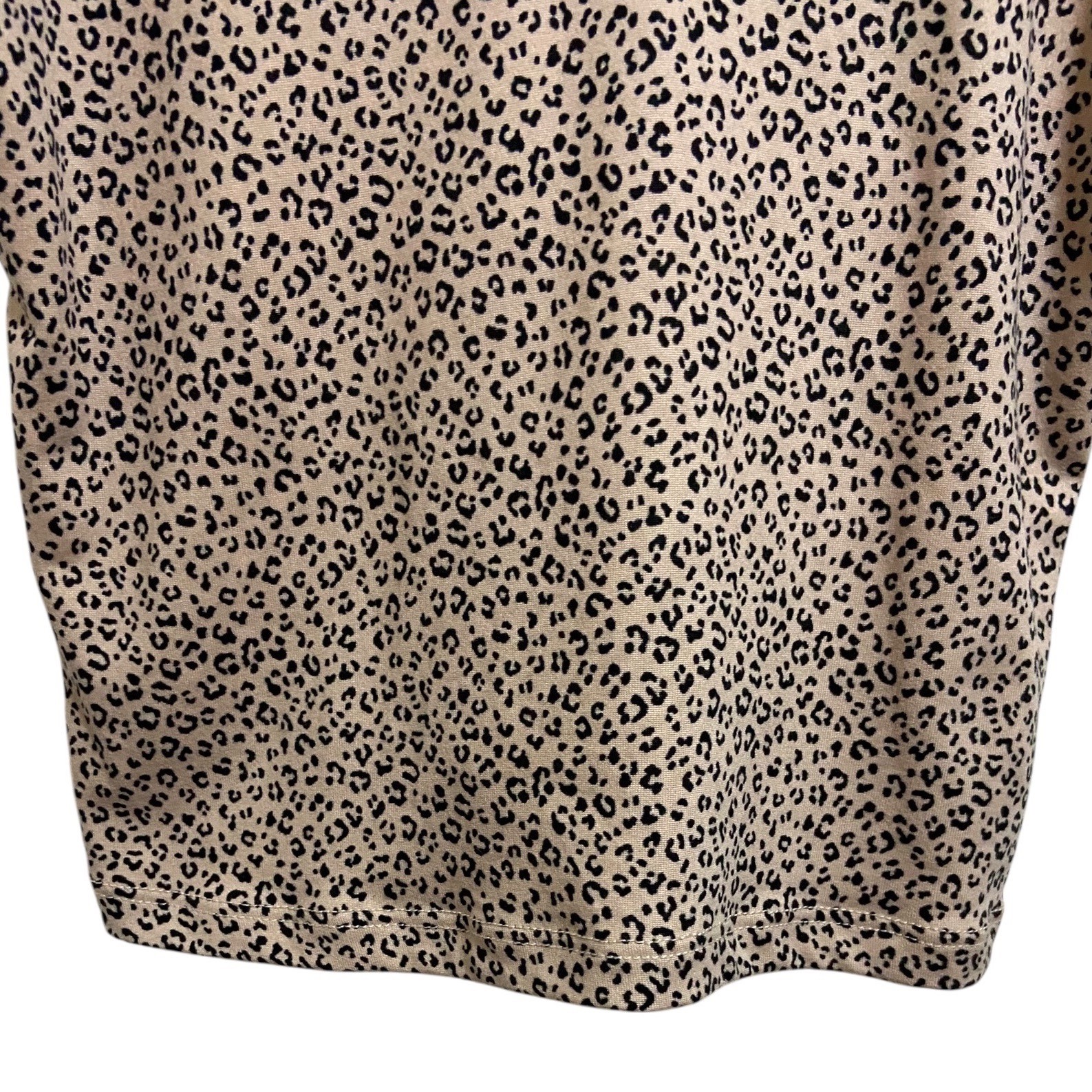 Gaze NEW DTLA Leopard Print V-Neck Spaghetti Strap Camisole Top Tan Black XS