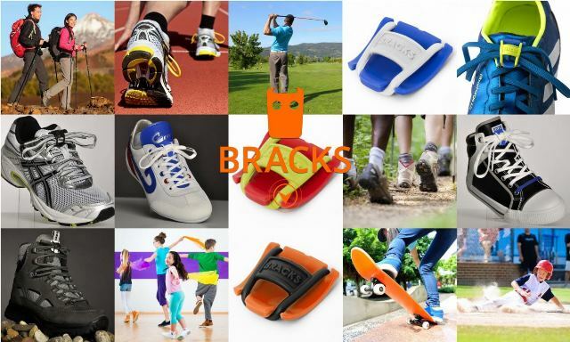 Laces Lock Bracks Shoelace clips, Pair Black / Black Keep Your shoe Laces Tied