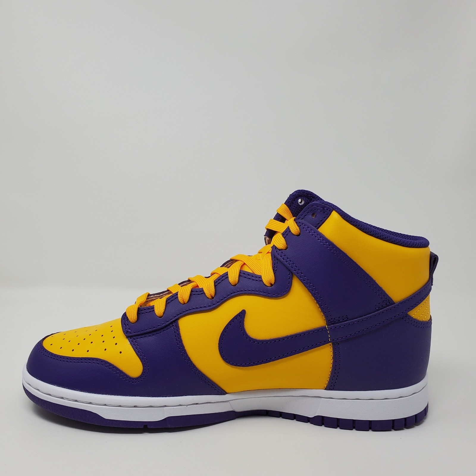 Nike Dunk High Retro Lakers DD1399-500 Yellow Purple Men’s Size 10