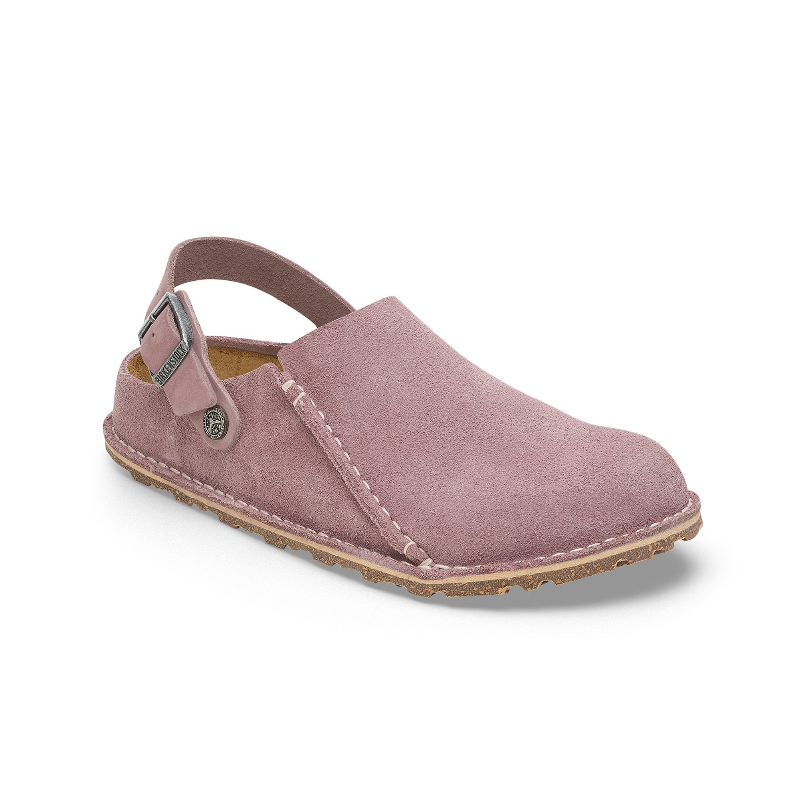 Birkenstock Lutry Premium Suede Leather(Faded Purple) Narrow Women Shoes 1028043