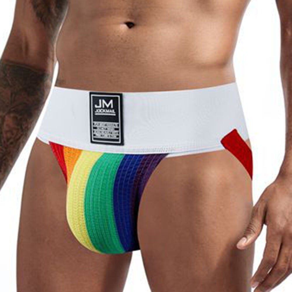 2 Pairs Men’s JOCKMAIL Jockstrap Underwear for Gym Workout Support Sizes M XL
