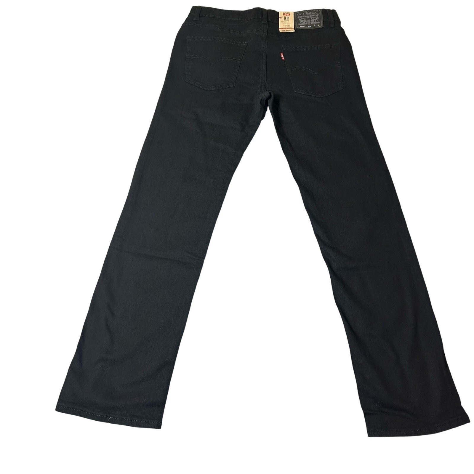 Levi Strauss Jeans Boys 18 29X31 Black Slim Fit Adjustable Waistband NEW